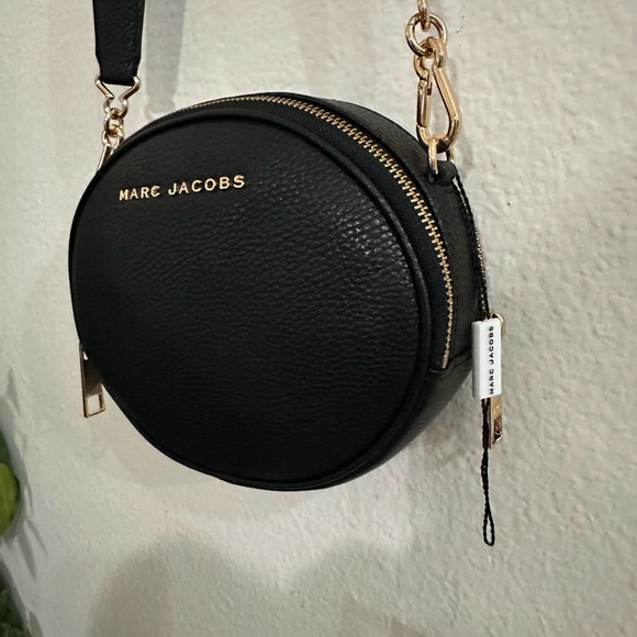 Marc Jacobs Black Pebbled Leather Crossbody Bag versatile 2 compartment - Picture 7 of 9